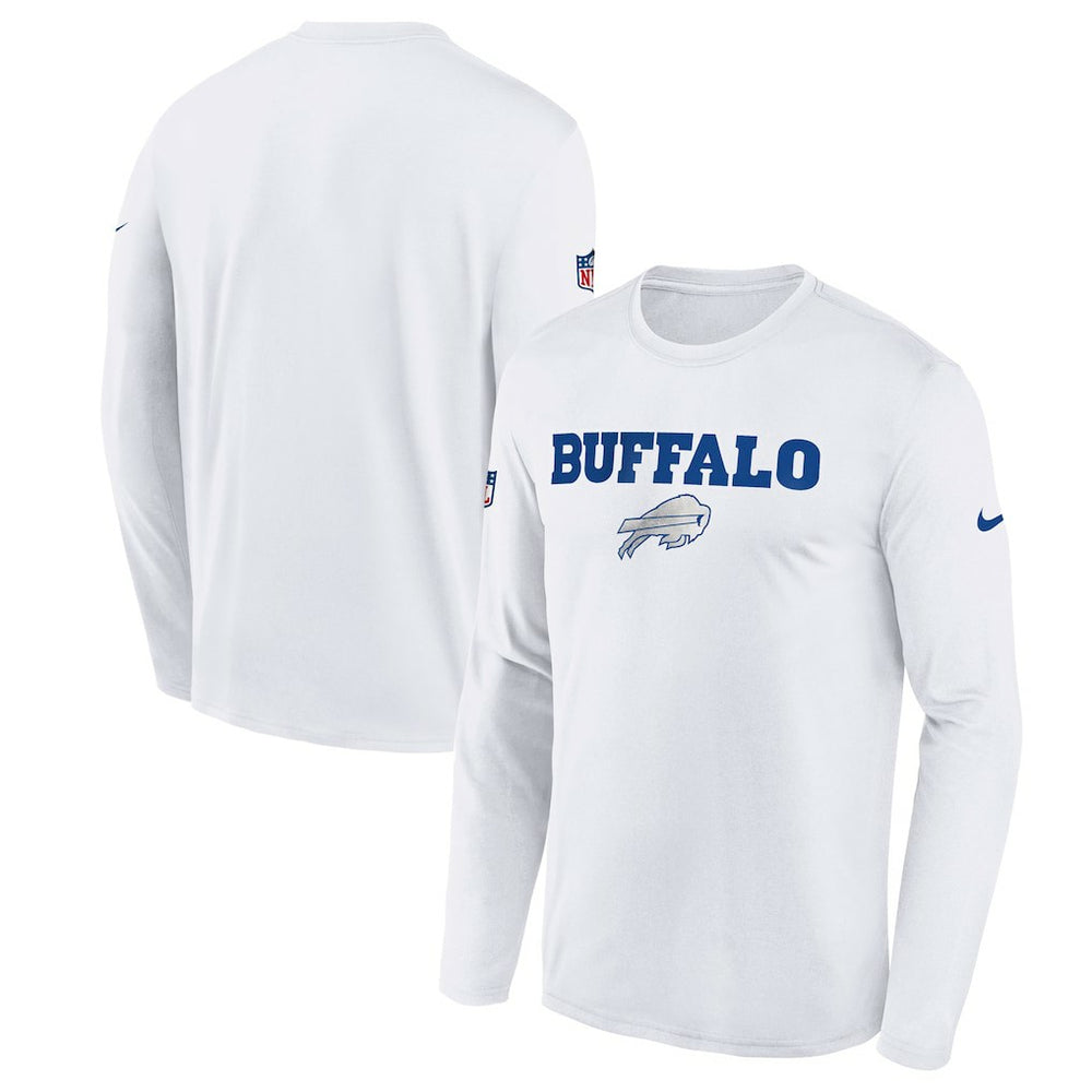 Buffalo Bills Youth 2025 Rivalries Collection Sideline Legend Dri-FIT Long Sleeve T-Shirt White - Nike