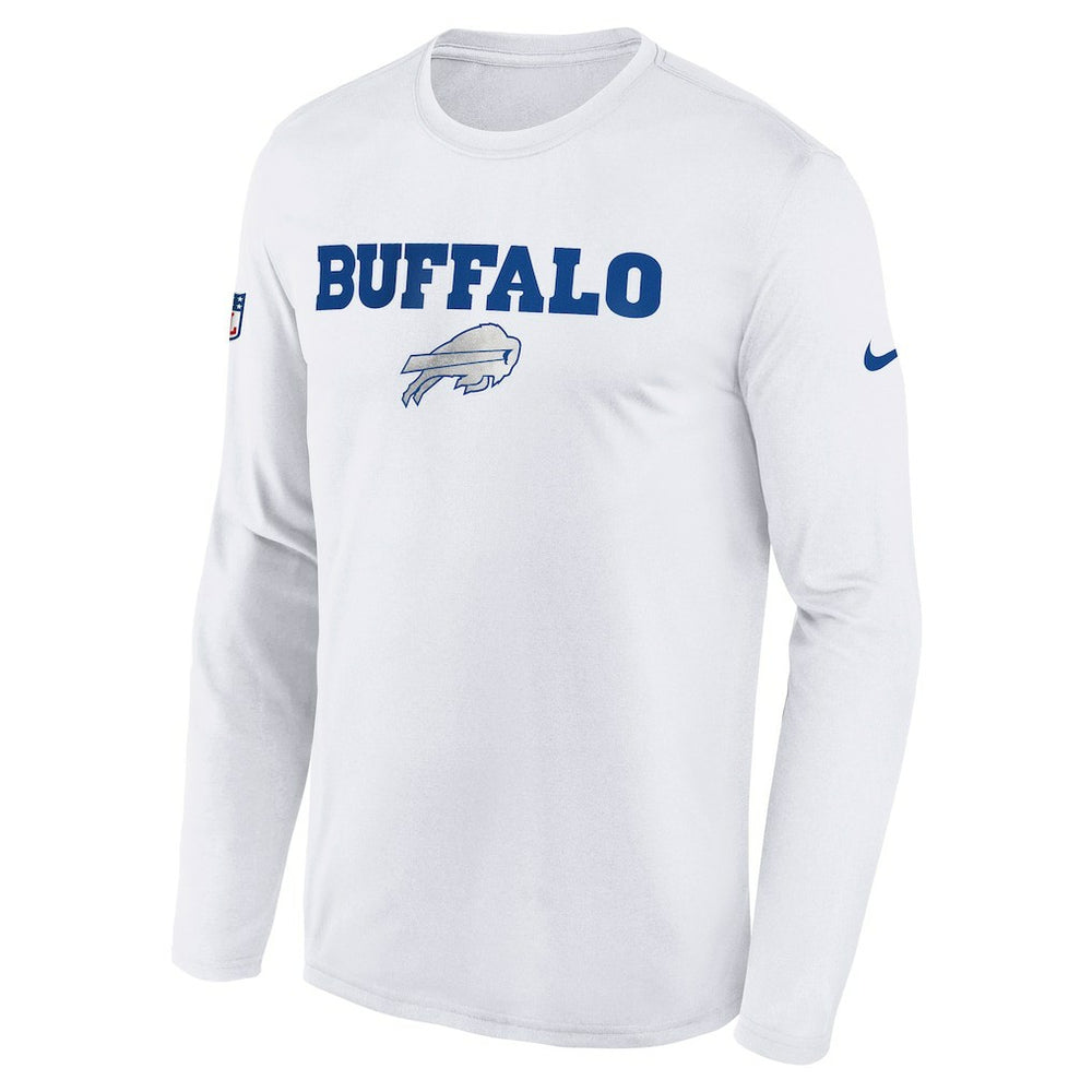 Buffalo Bills Youth 2025 Rivalries Collection Sideline Legend Dri-FIT Long Sleeve T-Shirt White - Nike