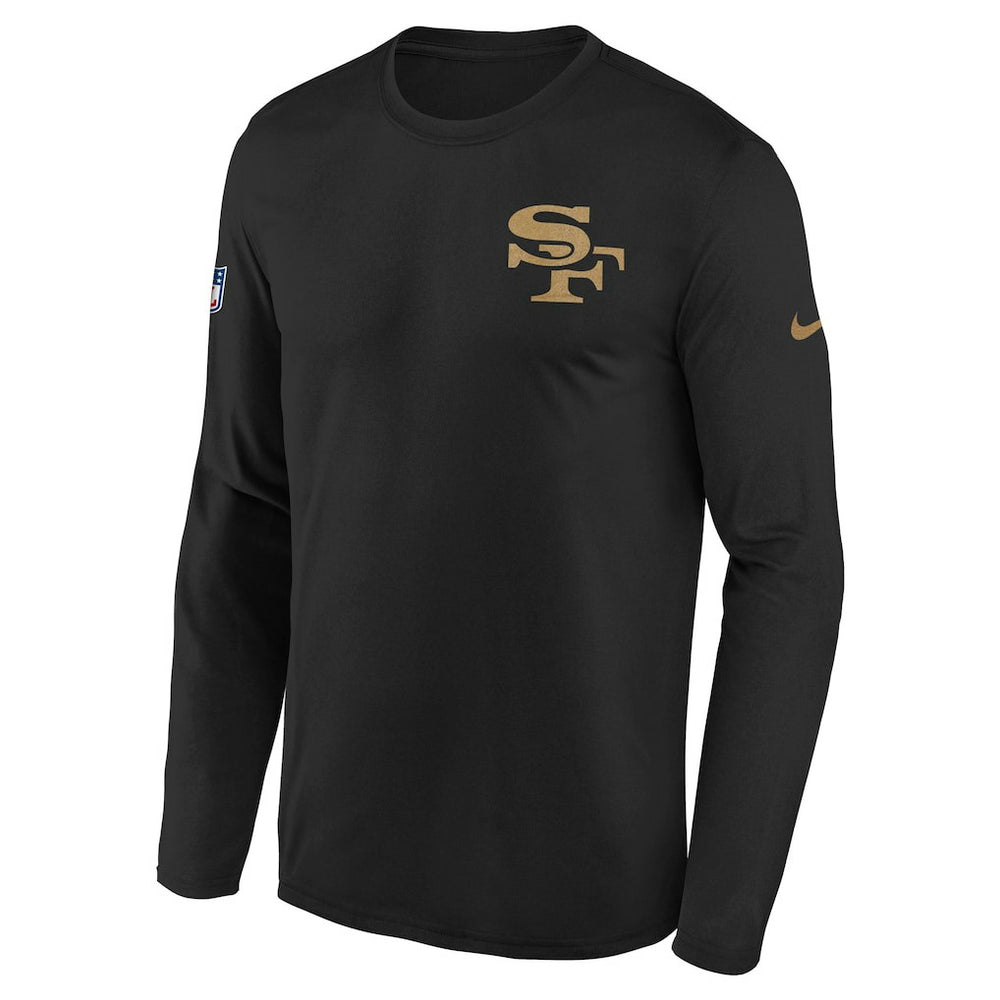San Francisco 49ers Youth 2025 Rivalries Collection Sideline Legend Dri-FIT Long Sleeve T-Shirt Black - Nike