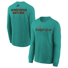 Miami Dolphins Youth 2025 Rivalries Collection Long Sleeve T-Shirt Turbo Green - Nike