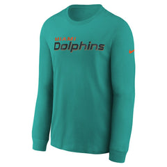 Miami Dolphins Youth 2025 Rivalries Collection Long Sleeve T-Shirt Turbo Green - Nike