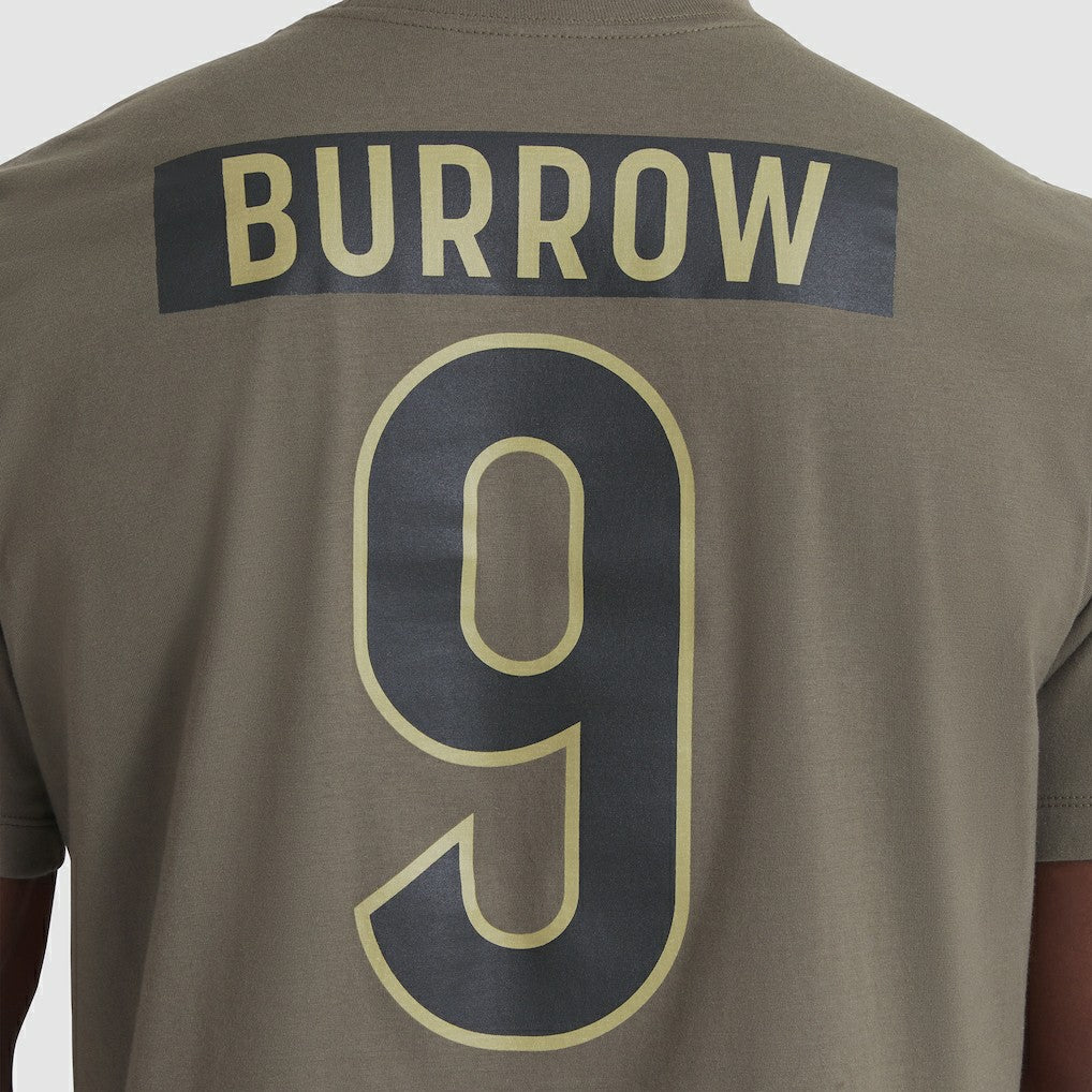 Joe Burrow Cincinnati Bengals 2025 Salute to Service Name & Number T-Shirt Olive - Nike