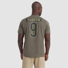 Joe Burrow Cincinnati Bengals 2025 Salute to Service Name & Number T-Shirt Olive - Nike