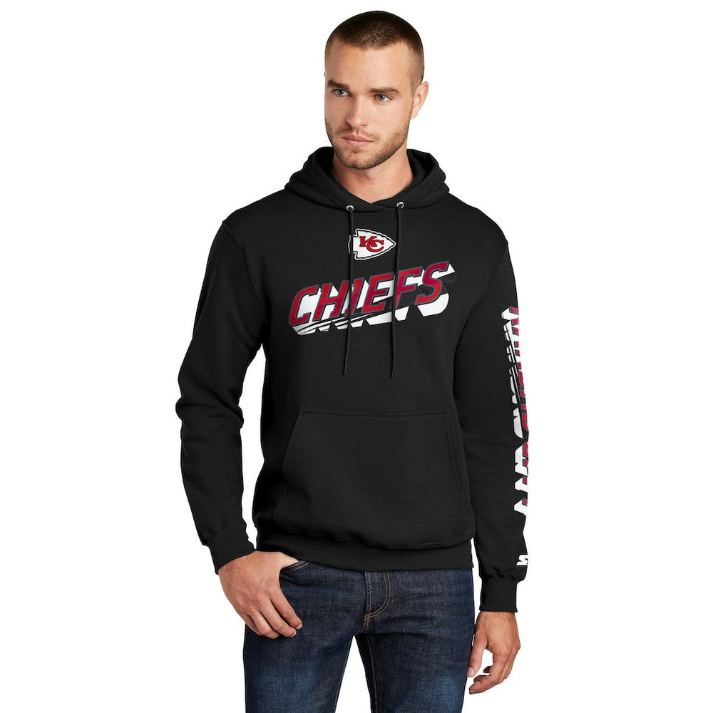 Kansas City Chiefs Starter Wordmark Logo Pullover Hoodie Black - NFL