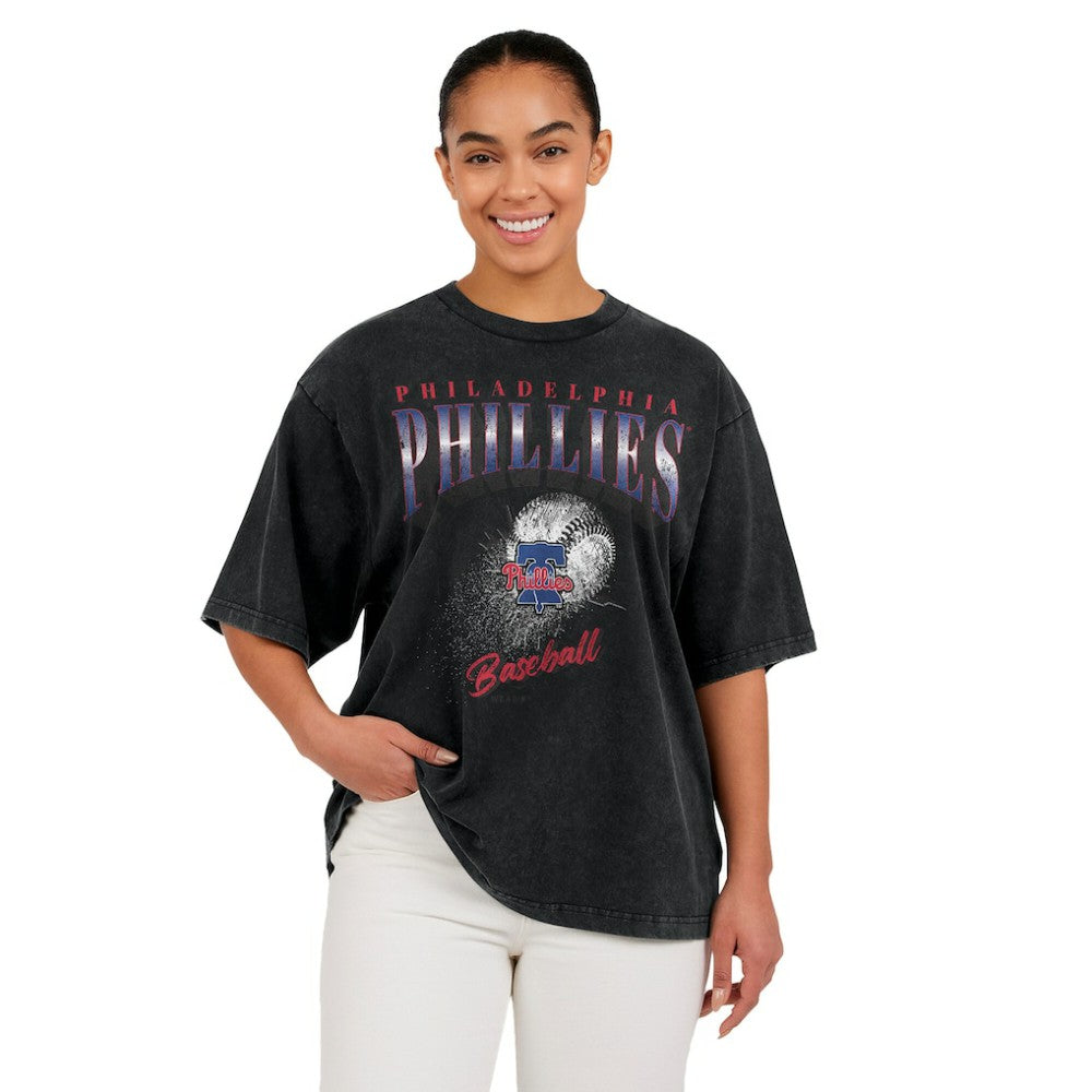 Philadelphia Phillies WEAR by Erin Andrews Women's Oversized Boyfriend T-Shirt for sale