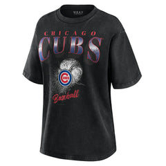 Chicago Cubs WEAR by Erin Andrews Women's Oversized Boyfriend T-Shirt discount