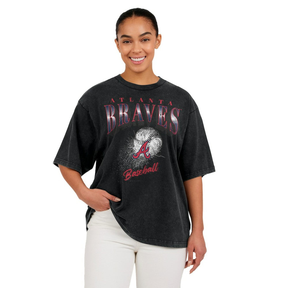 Atlanta Braves WEAR by Erin Andrews Women's Oversized Boyfriend T-Shirt Online
