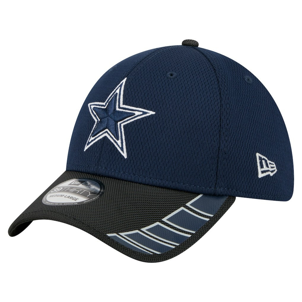 Dallas Cowboys New Era Visor Hit 39THIRTY Flex Hat Navy/Black - NFL