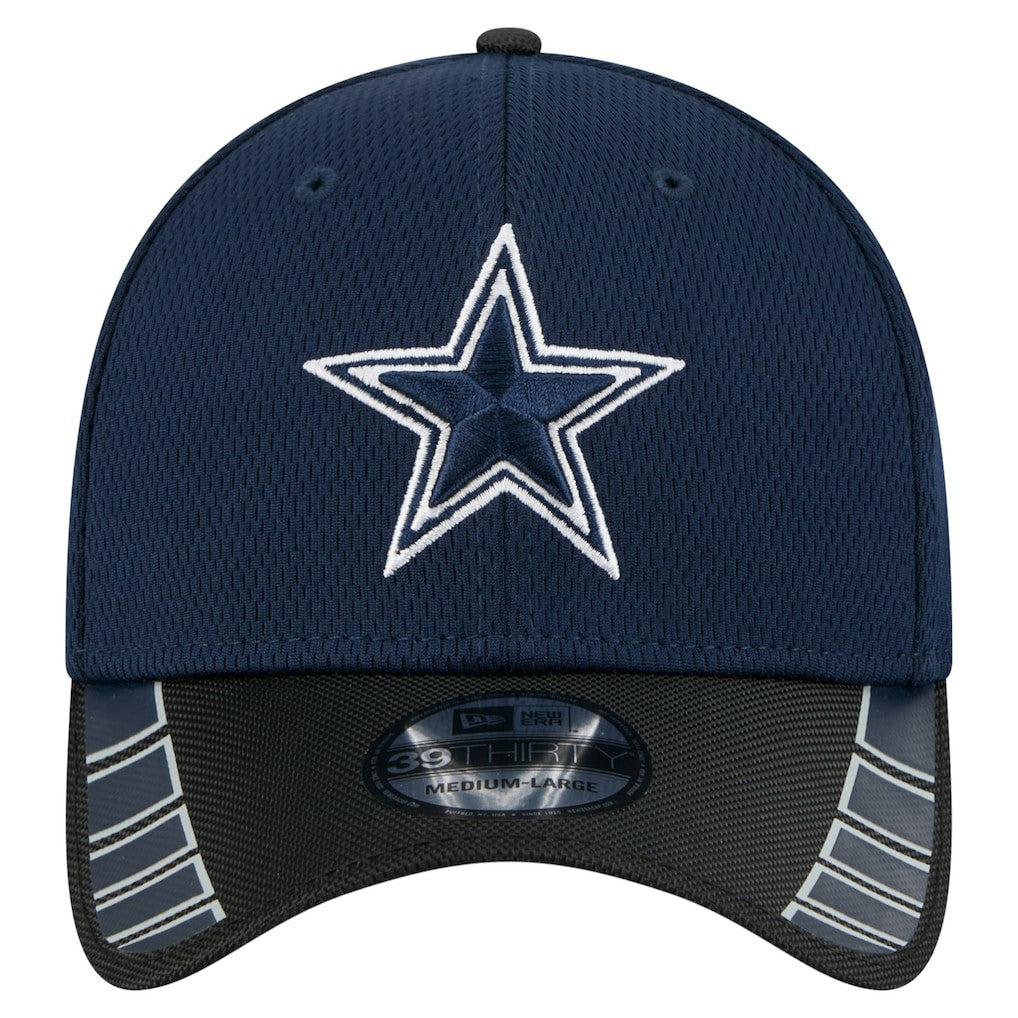 Dallas Cowboys New Era Visor Hit 39THIRTY Flex Hat Navy/Black - NFL