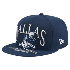 Dallas Cowboys New Era Throwback Oversized 59FIFTY Fitted Hat Navy - NFL