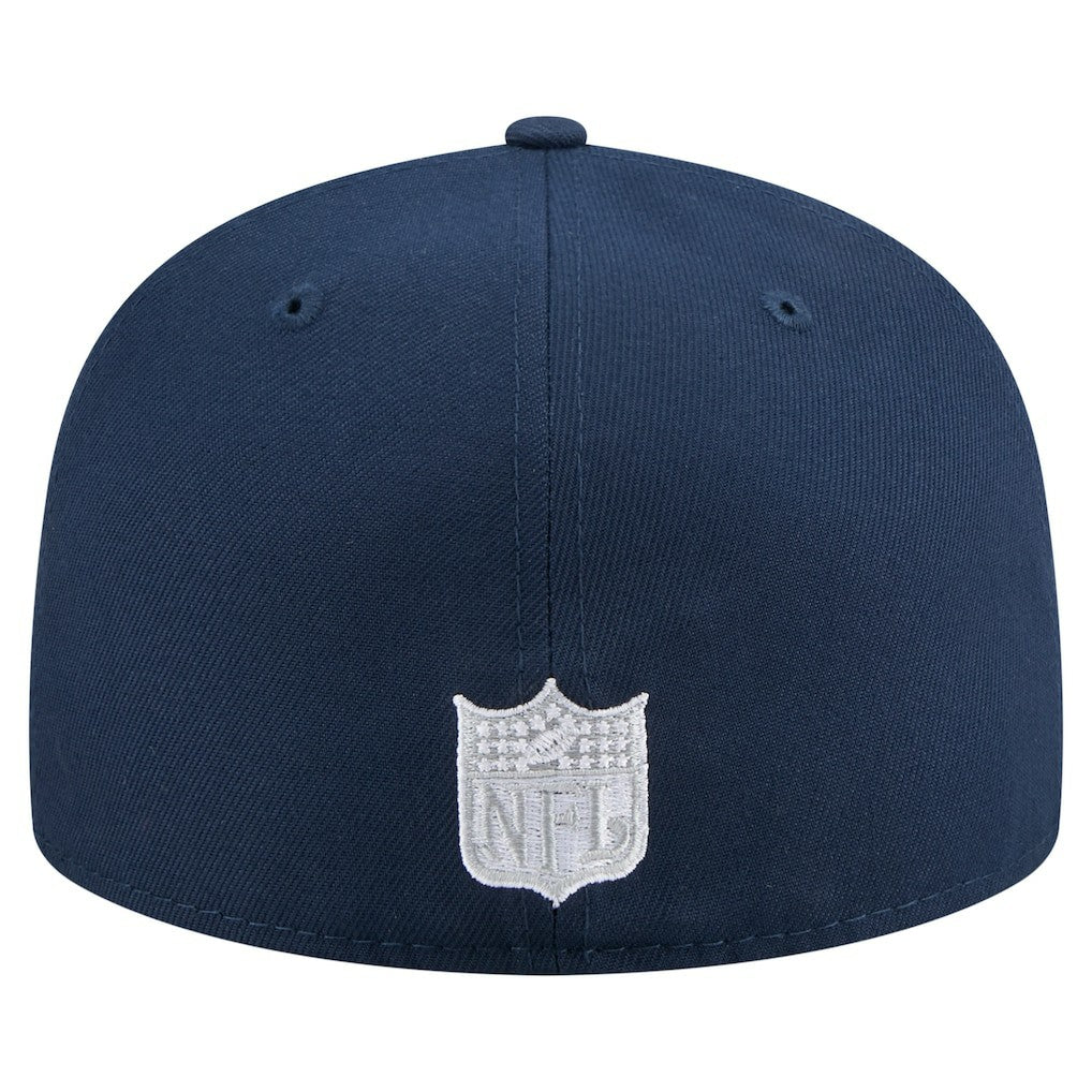 Dallas Cowboys New Era Throwback Oversized 59FIFTY Fitted Hat Navy - NFL