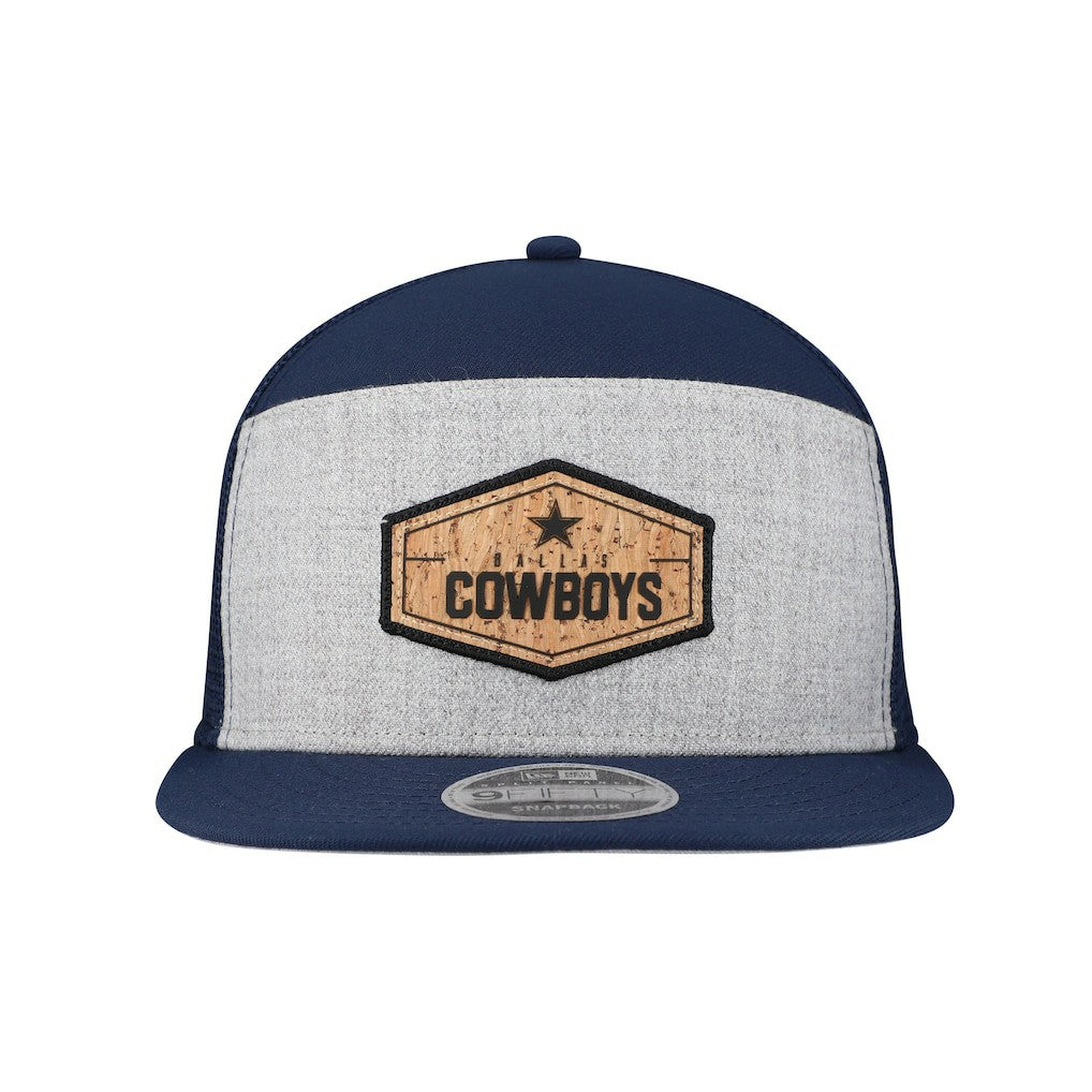 Dallas Cowboys New Era Cork Split Panel 9FIFTY Trucker Snapback Hat Gray/Navy - NFL