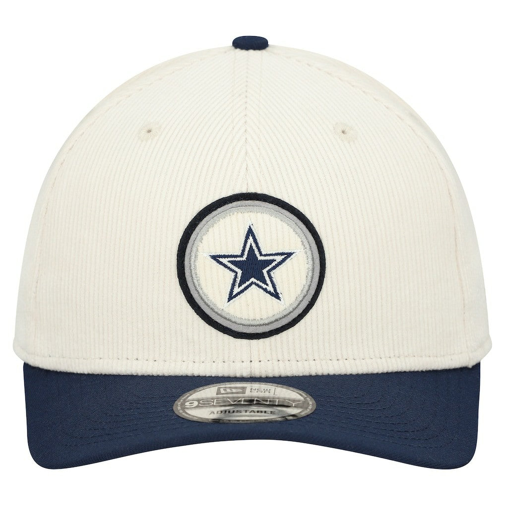 Dallas Cowboys New Era Loyal Corduroy 9SEVENTY Adjustable Hat Cream - NFL