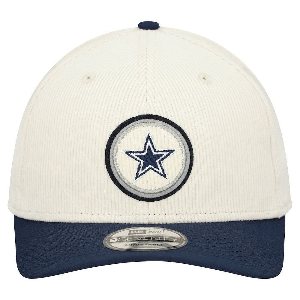 Dallas Cowboys New Era Loyal Corduroy 9SEVENTY Adjustable Hat Cream - NFL