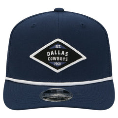 Dallas Cowboys New Era 9SEVENTY Team Rope Stretch-Snap Hat Navy - NFL