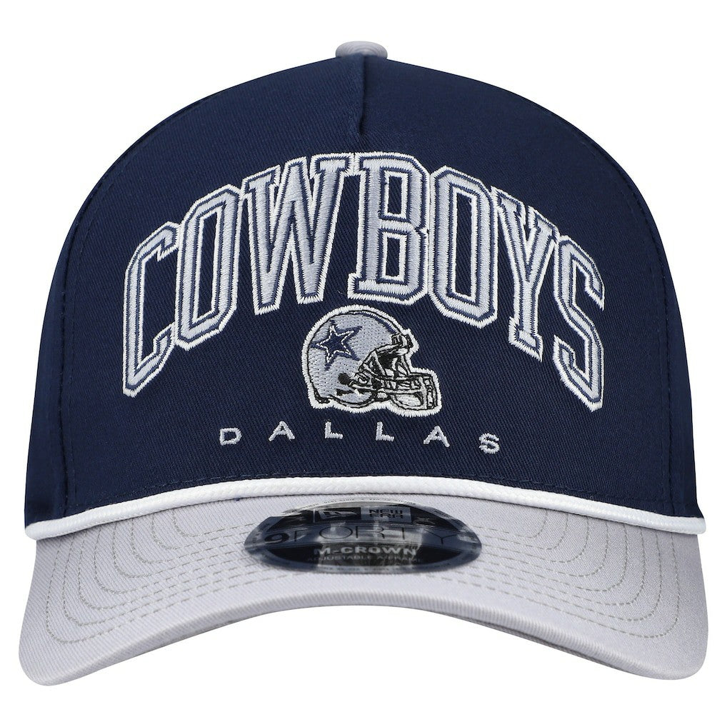 Dallas Cowboys New Era Arch 9FORTY A-Frame M-Crown Adjustable Hat Navy - NFL