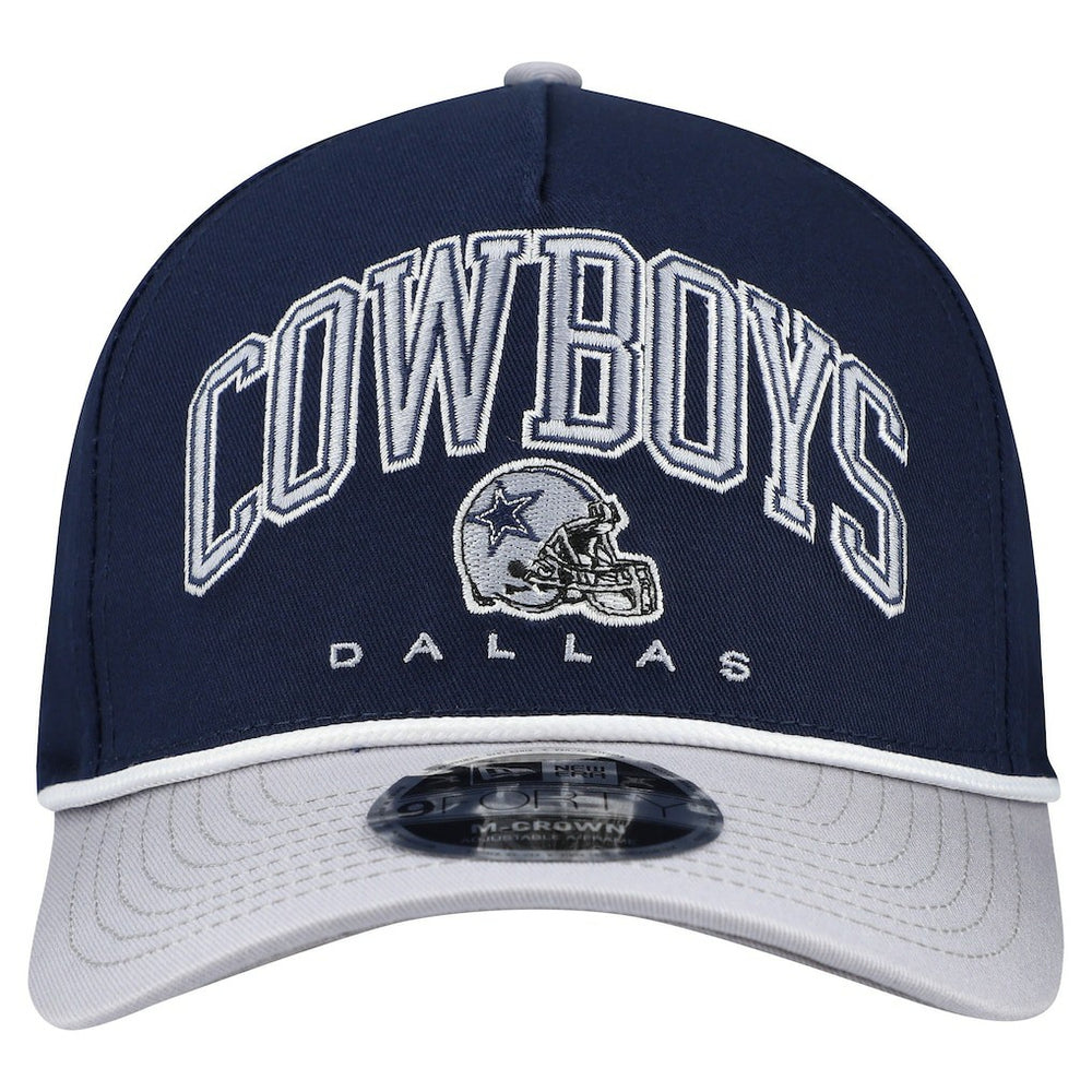 Dallas Cowboys New Era Arch 9FORTY A-Frame M-Crown Adjustable Hat Navy - NFL