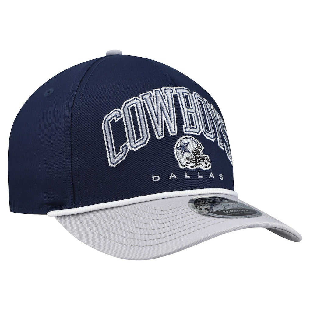 Dallas Cowboys New Era Arch 9FORTY A-Frame M-Crown Adjustable Hat Navy - NFL