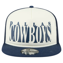 Dallas Cowboys New Era Cutout A-Frame 9FIFTY Snapback Hat Cream/Navy - NFL