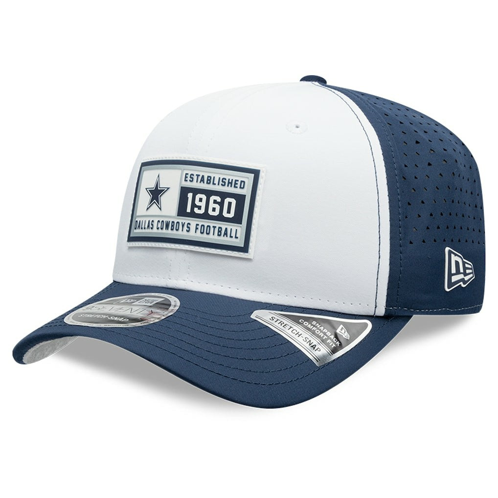 Dallas Cowboys New Era Established Patch 9SEVENTY Adjustable Hat White/Navy - NFL