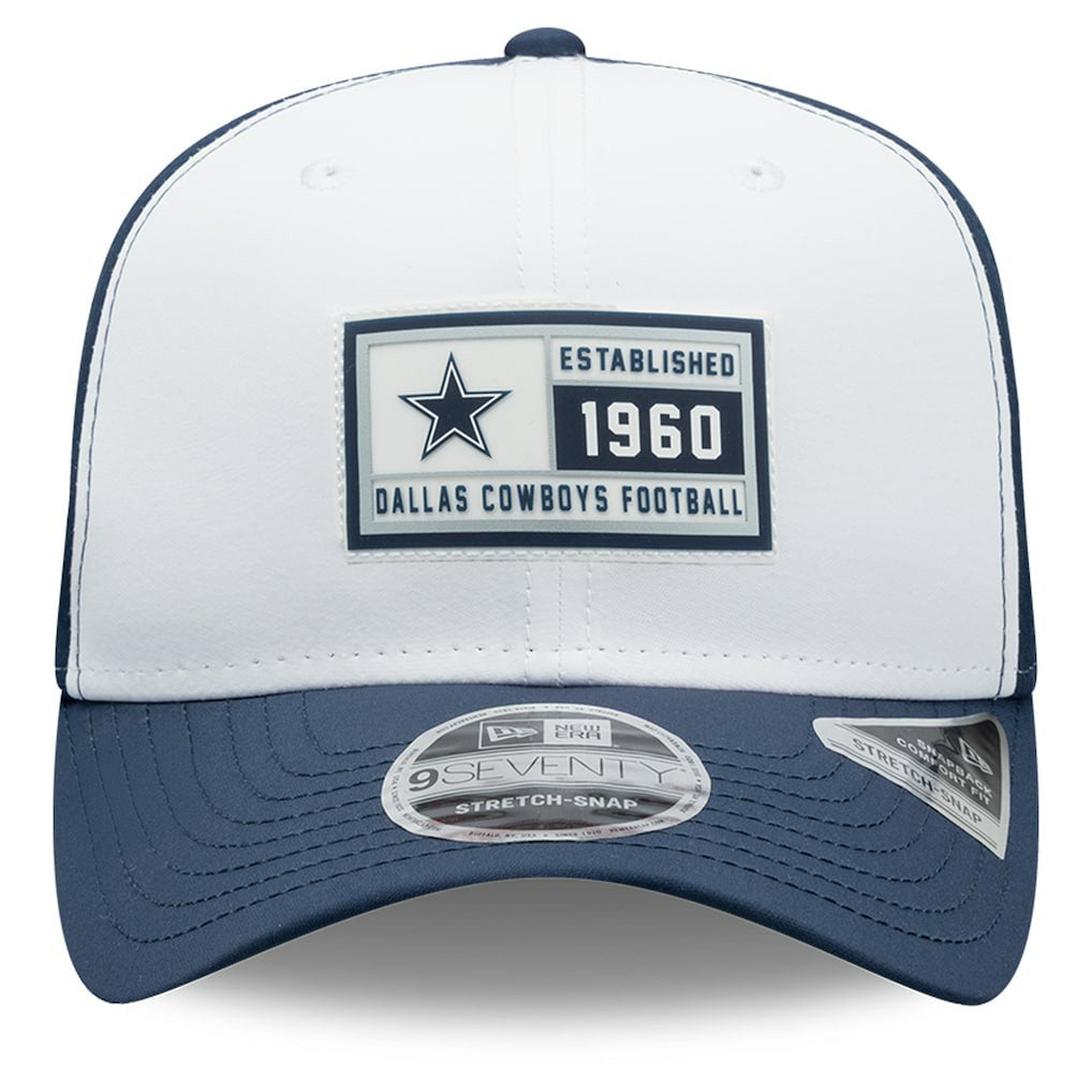 Dallas Cowboys New Era Established Patch 9SEVENTY Adjustable Hat White/Navy - NFL