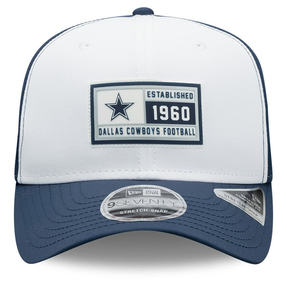 Dallas Cowboys New Era Established Patch 9SEVENTY Adjustable Hat White/Navy - NFL