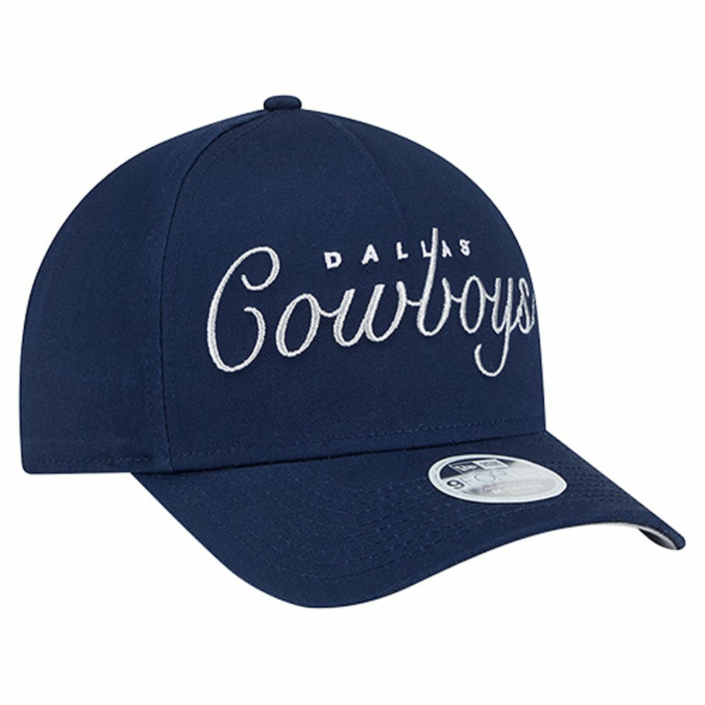 Dallas Cowboys New Era Women's Metallic A-Frame 9FORTY Adjustable Hat Navy - NFL