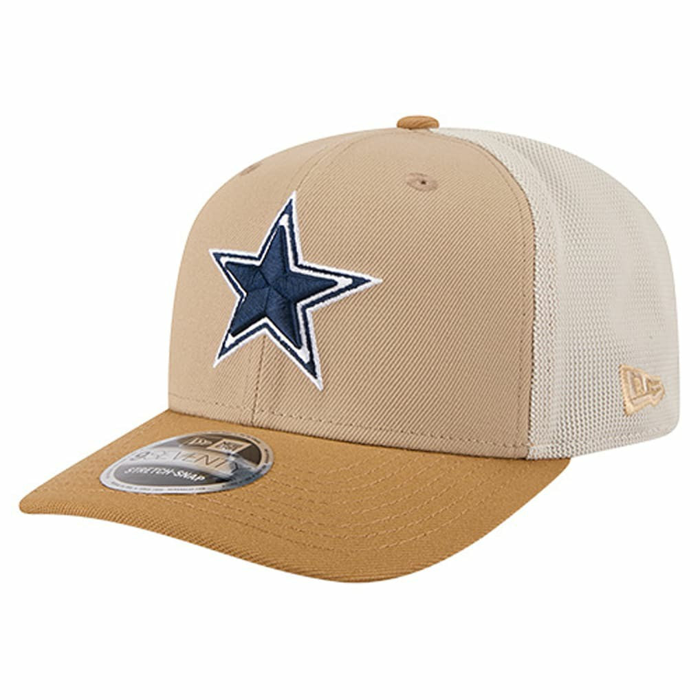 Dallas Cowboys New Era Two-Tone Trucker 9SEVENTY Adjustable Hat Light Beige - NFL