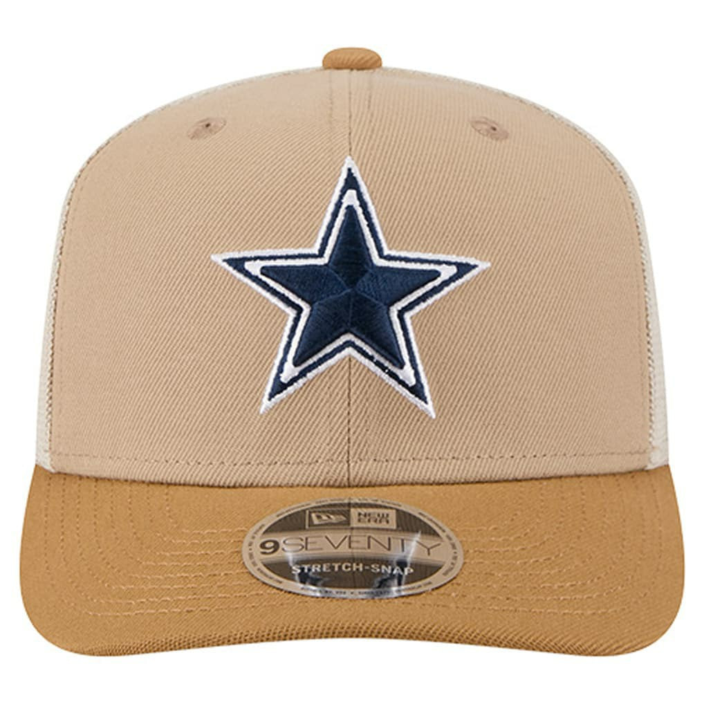 Dallas Cowboys New Era Two-Tone Trucker 9SEVENTY Adjustable Hat Light Beige - NFL
