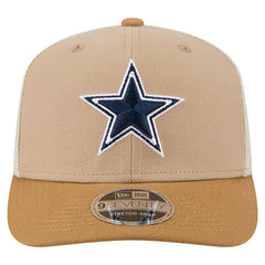 Dallas Cowboys New Era Two-Tone Trucker 9SEVENTY Adjustable Hat Light Beige - NFL