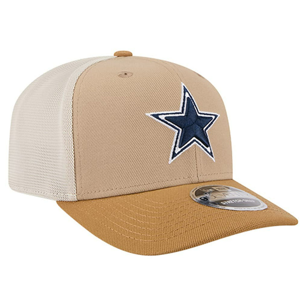 Dallas Cowboys New Era Two-Tone Trucker 9SEVENTY Adjustable Hat Light Beige - NFL