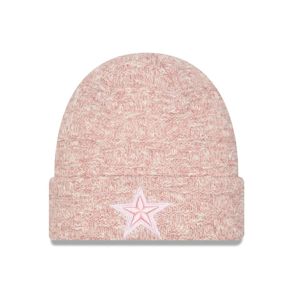 Dallas Cowboys New Era Women's Metallic Cuffed Knit Hat Pink - NFL