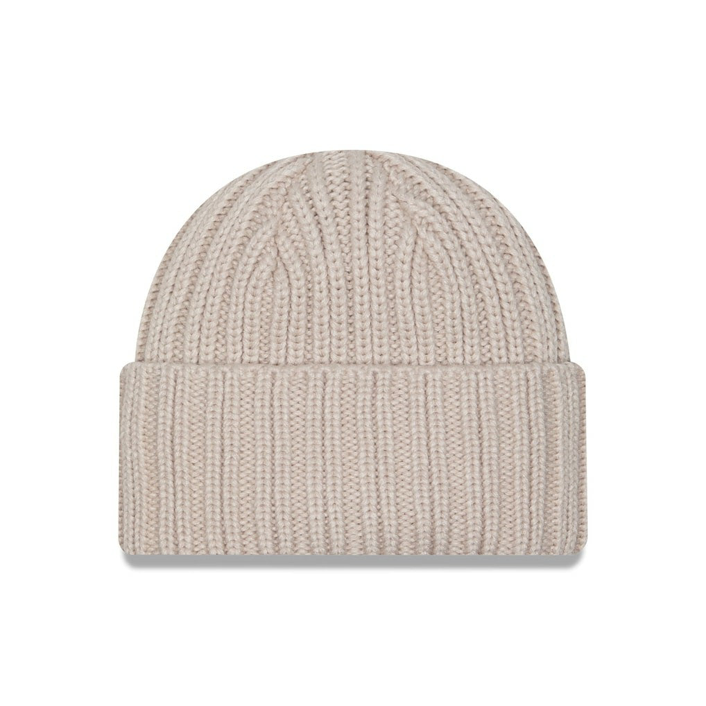 Dallas Cowboys New Era Logo Applique Cuffed Knit Hat Light Beige - NFL