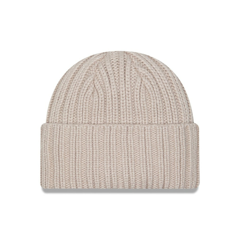 Dallas Cowboys New Era Logo Applique Cuffed Knit Hat Light Beige - NFL