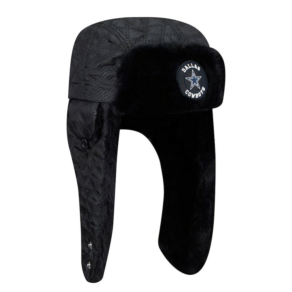 Dallas Cowboys New Era Quilted Trapper Hat Black - NFL