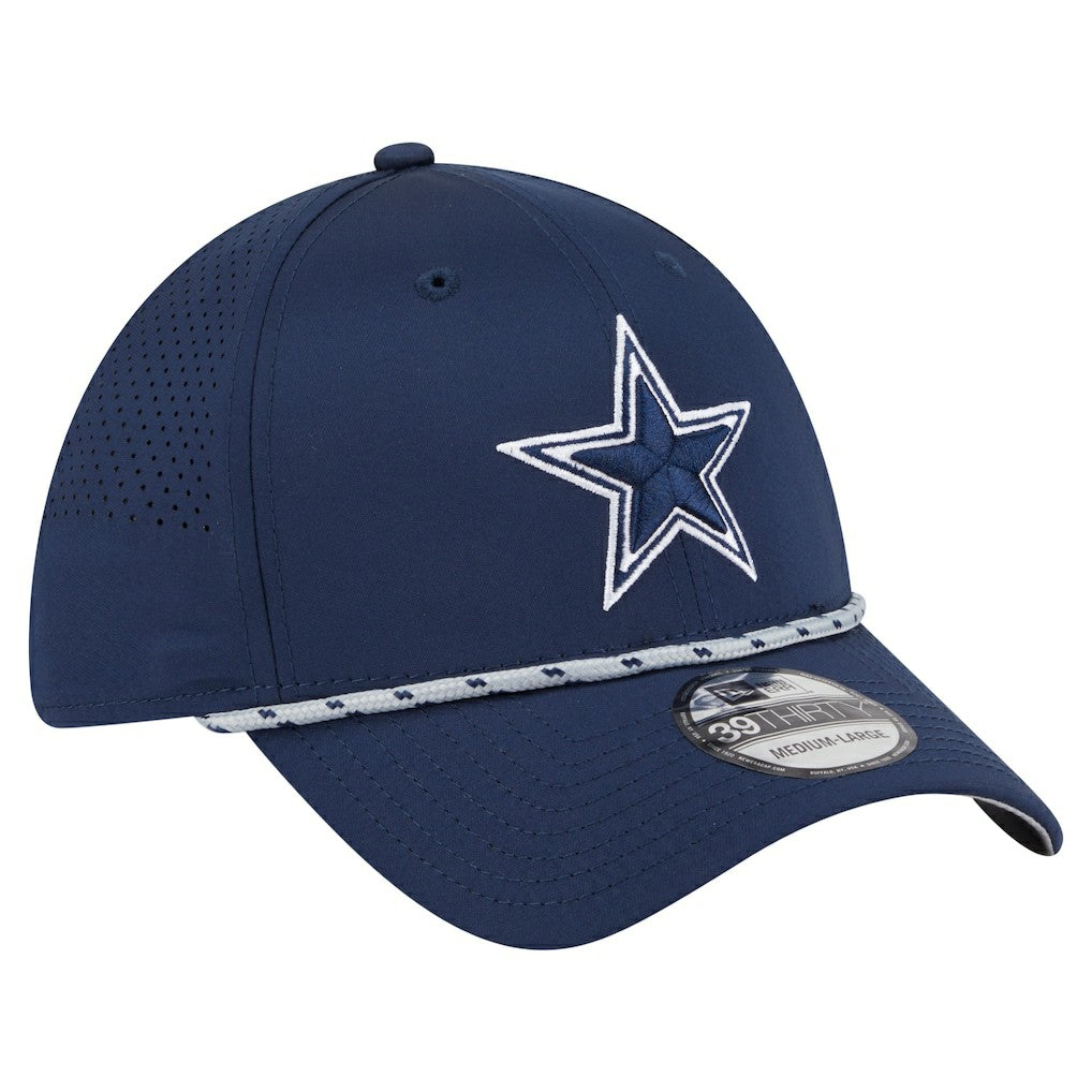 Dallas Cowboys New Era Featherweight Poly Rope Flex 39Thirty Hat Navy - NFL