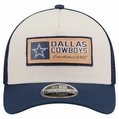 Dallas Cowboys New Era Two-Tone Text 9FORTY M-Crown Adjustable Hat Stone/Navy - NFL