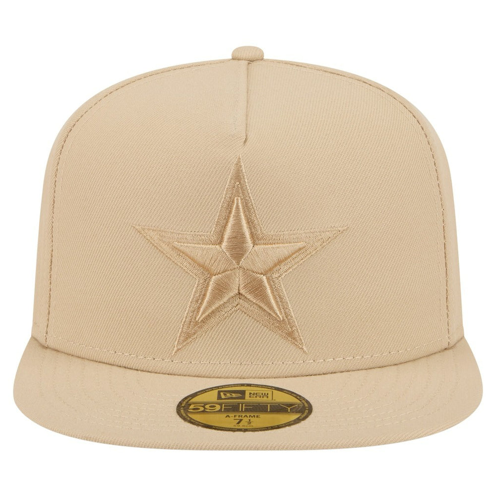 Dallas Cowboys New Era Color Pack A-Frame 59FIFTY Fitted Hat Light Beige - NFL