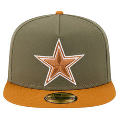 Dallas Cowboys New Era 2-Tone Color Pack A-Frame 59FIFTY Fitted Hat Olive/Brown - NFL