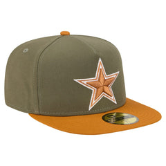 Dallas Cowboys New Era 2-Tone Color Pack A-Frame 59FIFTY Fitted Hat Olive/Brown - NFL