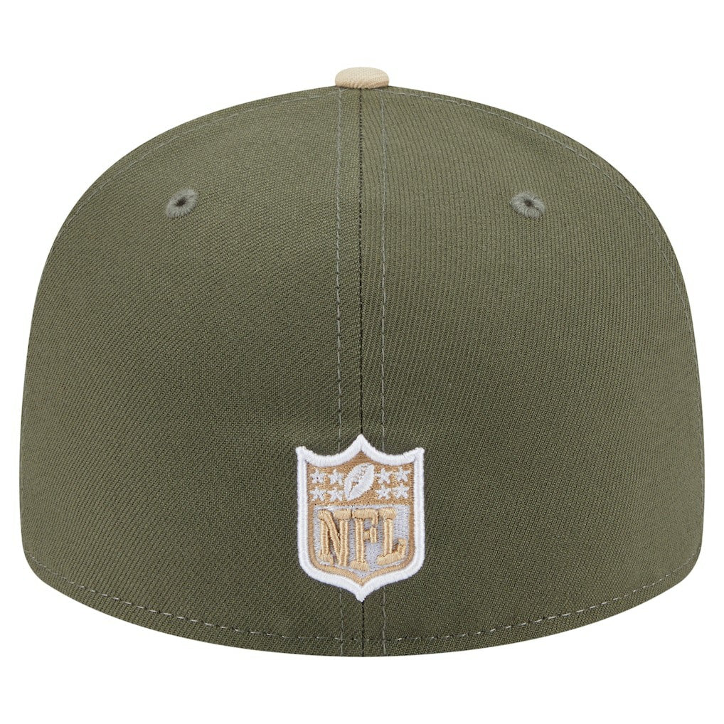 Dallas Cowboys New Era 2-Tone Color Pack Split Panel 59FIFTY Fitted Hat Light Beige/Olive - NFL