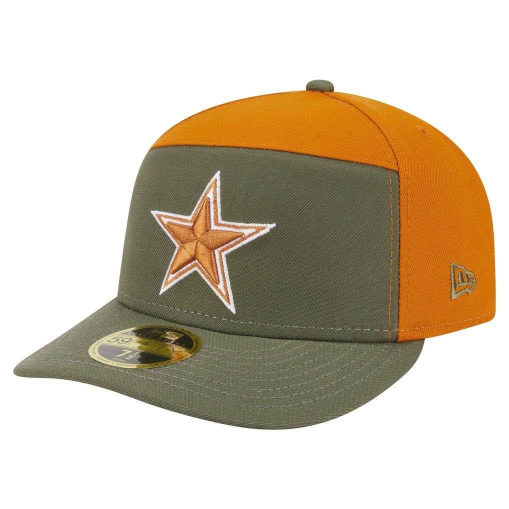 Dallas Cowboys New Era 2-Tone Color Pack Split Panel 59FIFTY Fitted Hat Olive/Brown - NFL
