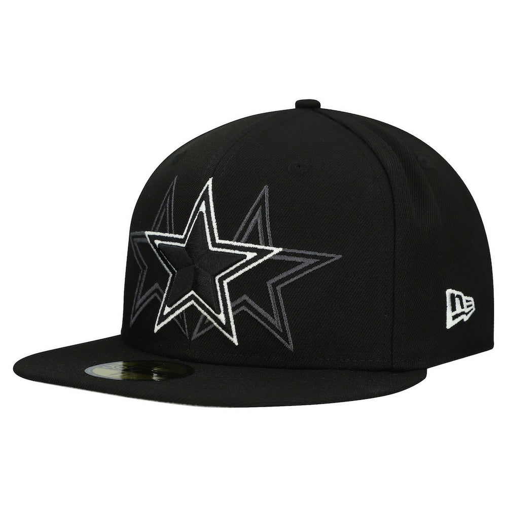 Dallas Cowboys New Era Tri-Hit 59FIFTY Fitted Hat Black - NFL