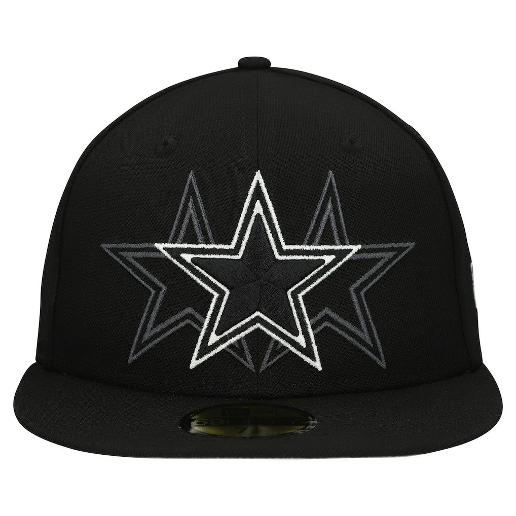 Dallas Cowboys New Era Tri-Hit 59FIFTY Fitted Hat Black - NFL