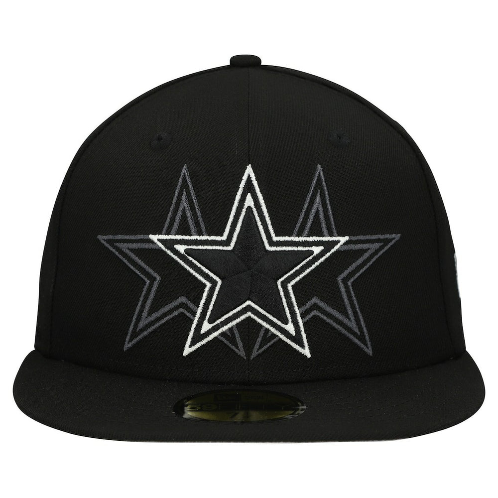 Dallas Cowboys New Era Tri-Hit 59FIFTY Fitted Hat Black - NFL
