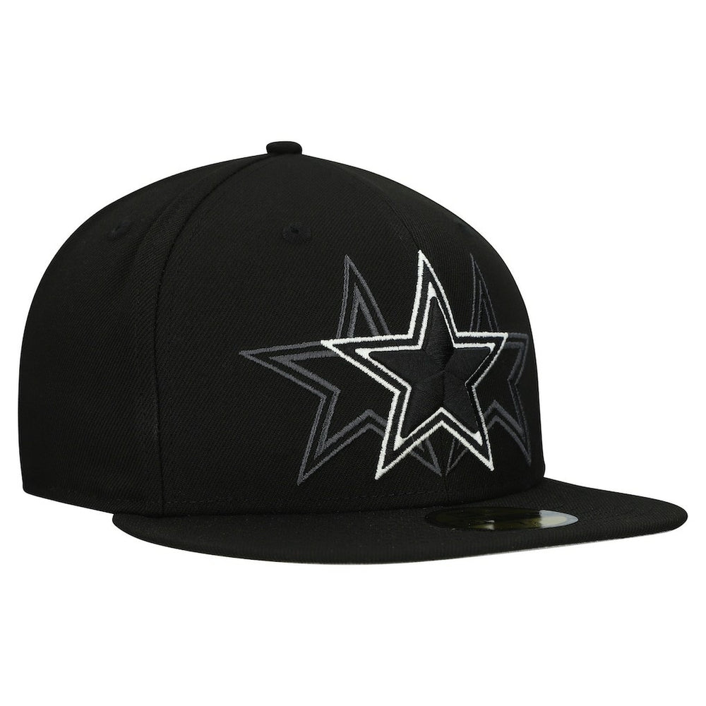 Dallas Cowboys New Era Tri-Hit 59FIFTY Fitted Hat Black - NFL