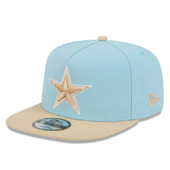 Dallas Cowboys New Era Two-Tone Color Pack A-Frame 9FIFTY Snapback Hat Light Blue/Brown - NFL
