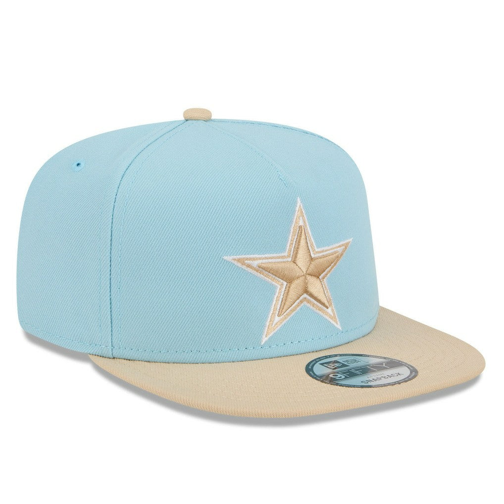 Dallas Cowboys New Era Two-Tone Color Pack A-Frame 9FIFTY Snapback Hat Light Blue/Brown - NFL