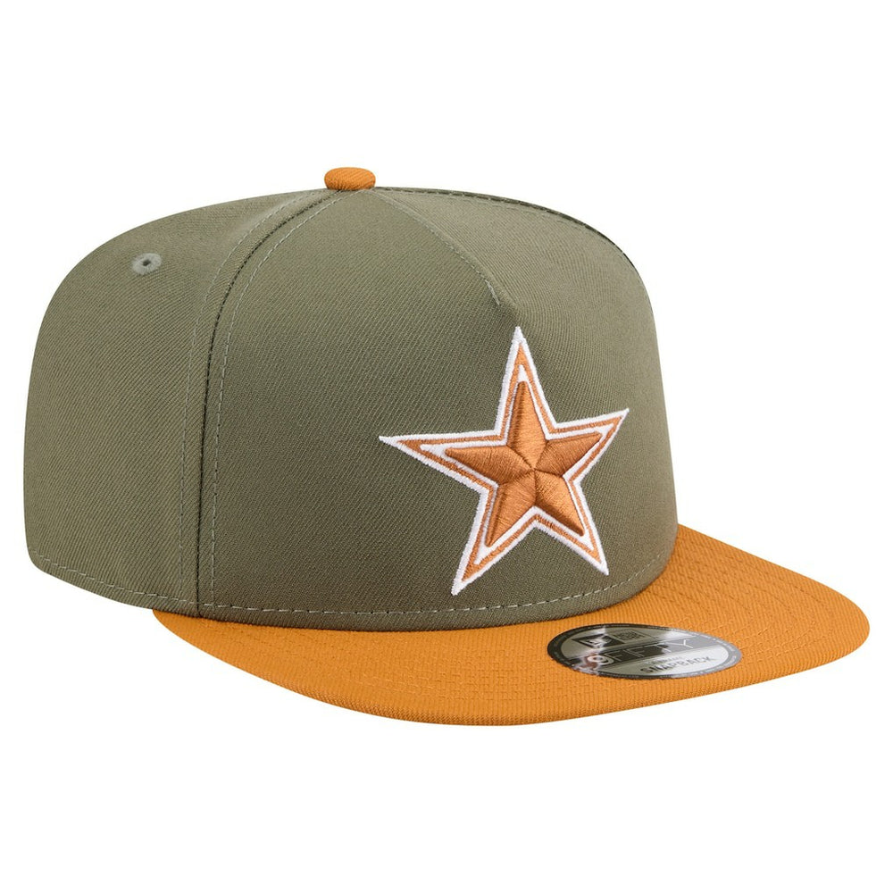 Dallas Cowboys New Era Two-Tone A-Frame 9FIFTY Snapback Hat Olive/Brown - NFL