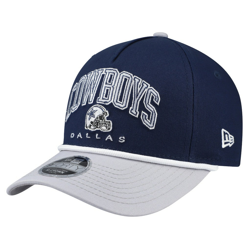 Dallas Cowboys New Era Youth Arch COOLERA 9FORTY A-Frame Adjustable Hat Navy - NFL